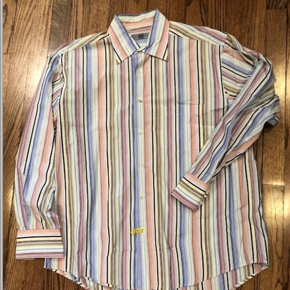 Martin Gordon Cotton Striped Shirt, size Large